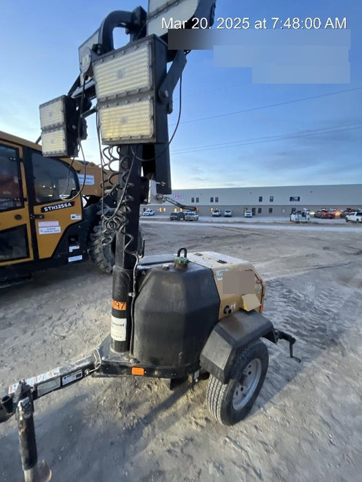 2022 Allmand NLV3GR (4) LED Light Fixture 350W, 23' Vertical Mast, 3kW Prime, Towable, Deep Sea L401, Leveling Jacks, Yanmar T4F 5.8hp