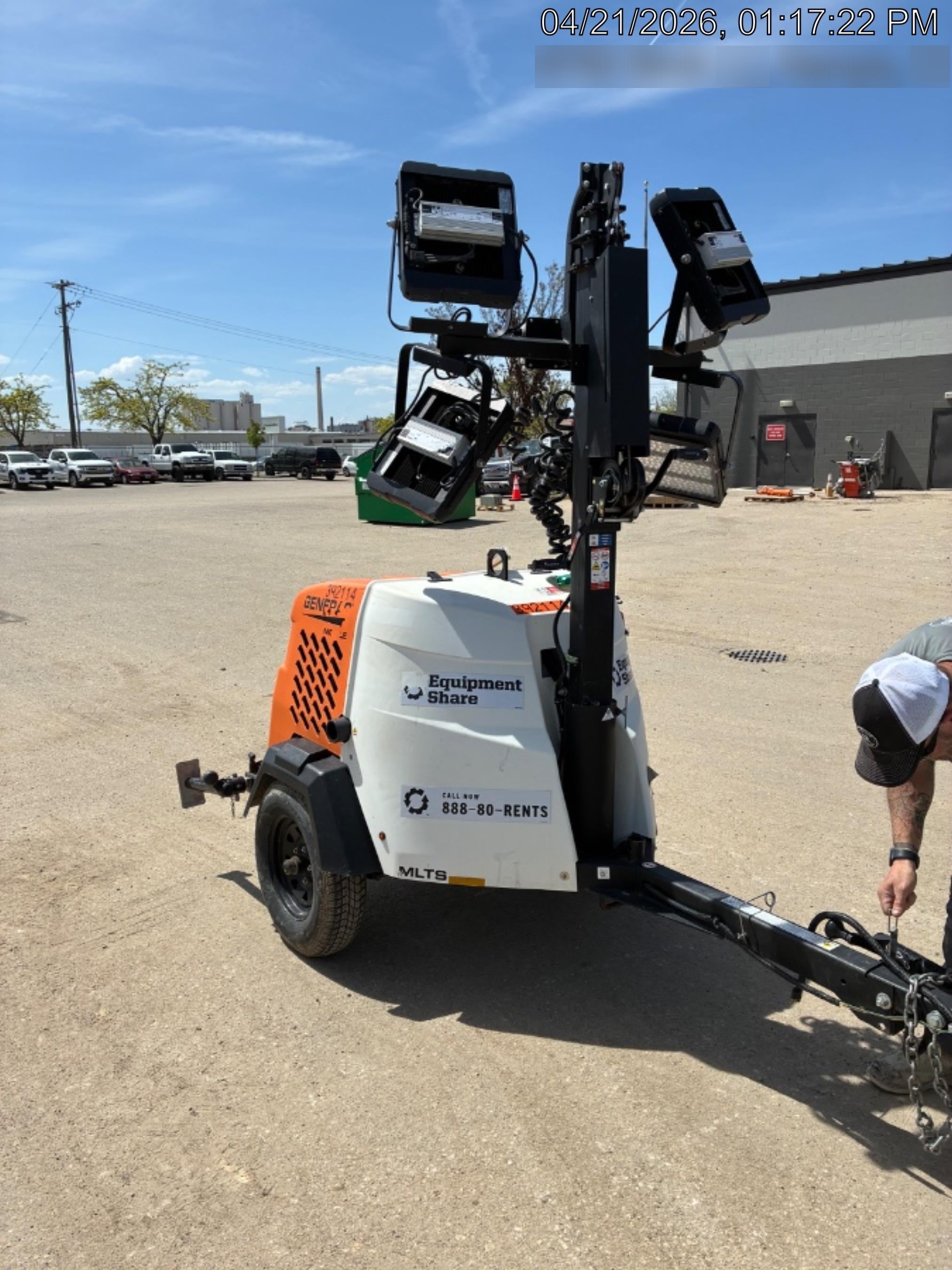 2024 Generac MLT2 Diesel, Flex Switch 120V Input, Powerzone Controller, 
(4) 320W LED Lights, 4kW Generator, 39.9 Gal Fuel Tank, 2" Ball, T3