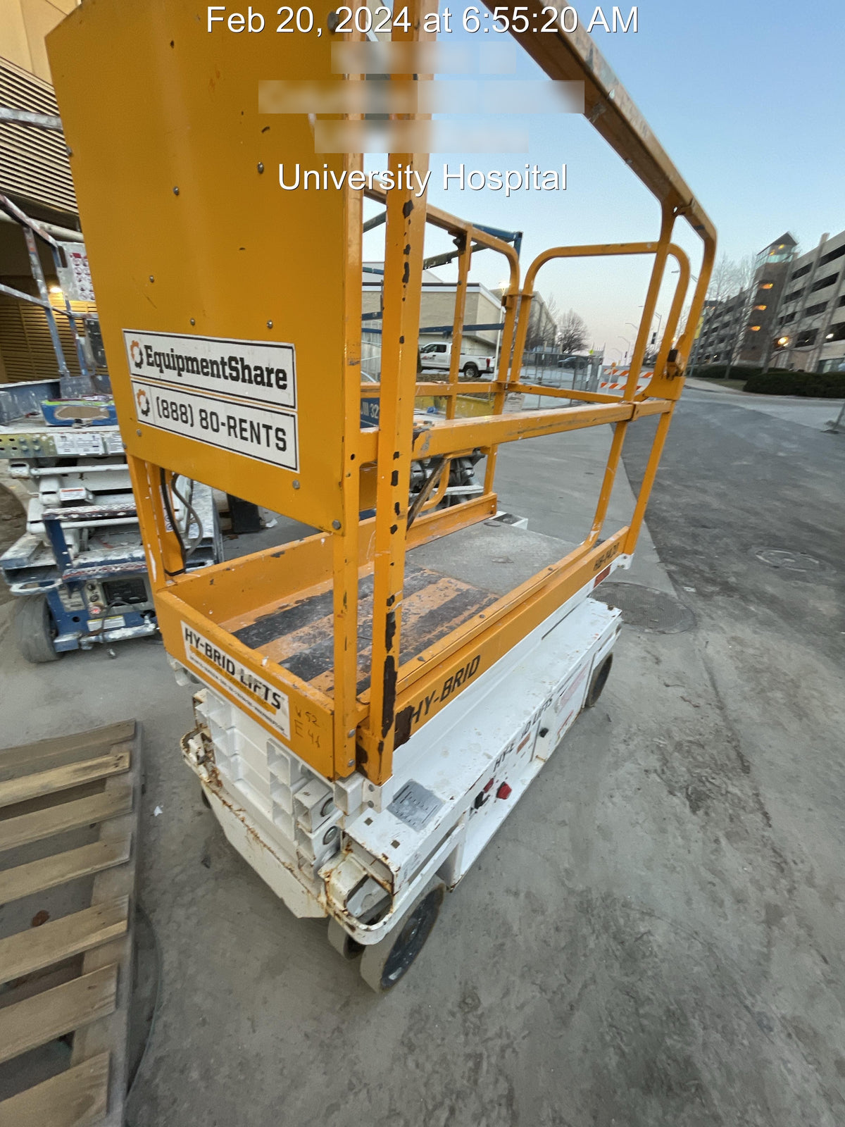 Custom Equipment HB-1430 Hy-Brid Scissor Lift
Platform capacity up to 670 lbs
Working height up to 20 ft
Weighs under 1,700 lbs
Non-marking wheels