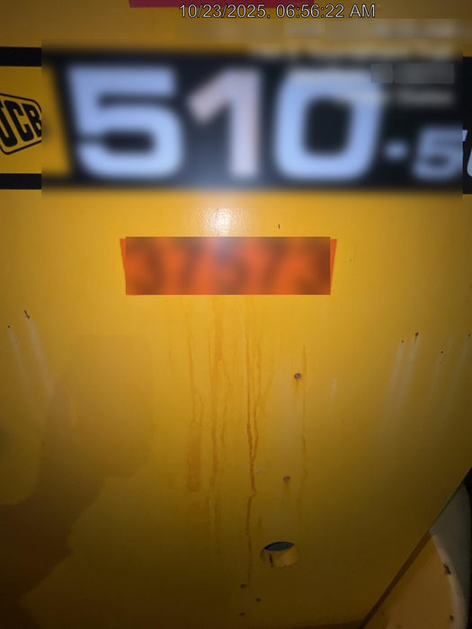 2019 JCB 510-56 74 HP w/CAB/HVAC, Beacon, Worklights, Aux Hydraulics, Solid Tires 72" Carriage/60" Forks