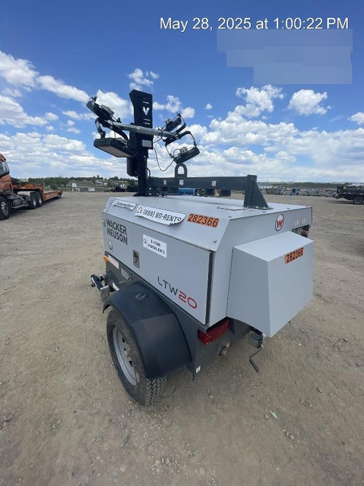 2022 Wacker Neuson LTW20Z1 Isuzu Dsl. Engine, 23' Mast, (4) 300W LED Lights, CWK, Programmable Dawn to Dusk, 360 Deg. Rotation, 57 Gal. Tank, Trailer Mounted