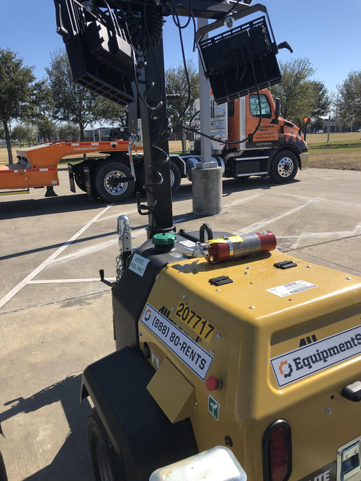 2022 Allmand NLV3GR (4) LED Light Fixture 350W, 23' Vertical Mast, 3kW Prime, Towable, Deep Sea L401, Leveling Jacks, Yanmar T4F 5.8hp