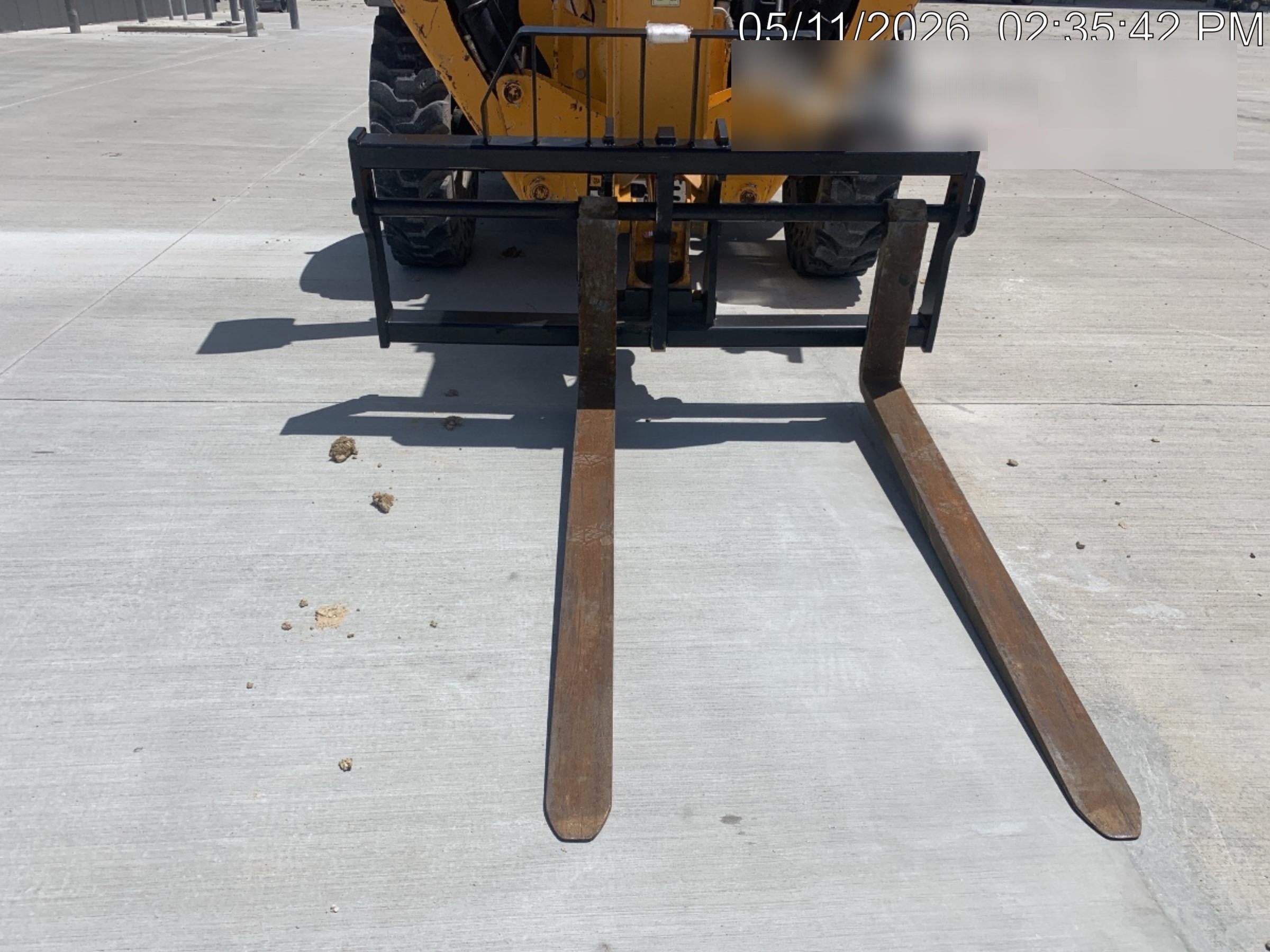 2019 JCB 510-56 74 HP w/Open ROPS, Beacon, Aux Hydraulics, Worklights, Solid Tires w/60" Carriage/Forks