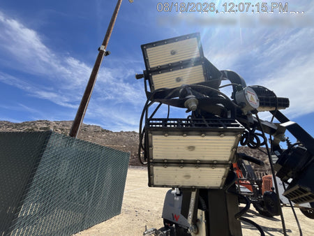 2022 Allmand NLV3GR (4) LED Light Fixture 350W, 23' Vertical Mast, 3kW Prime, Towable, ES Decals, T3