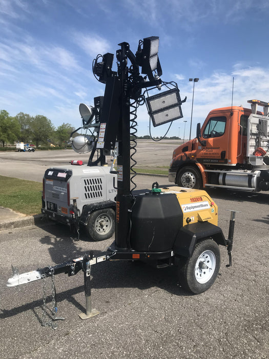 2021 Allmand NLV3GR (4) LED Light Fixture 350W, 23' Vertical Mast, 3kW Prime, Towable, Deep Sea L401, Leveling Jacks, Yanmar T4F 5.8hp