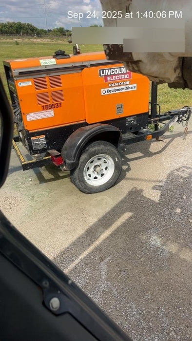 2021 Lincoln Electric Vantage 322 Vantage 322 Ready Pak 3 w/ Decals, ORANGE (includes trailer, cable rack, fender light kit) NO Telematics