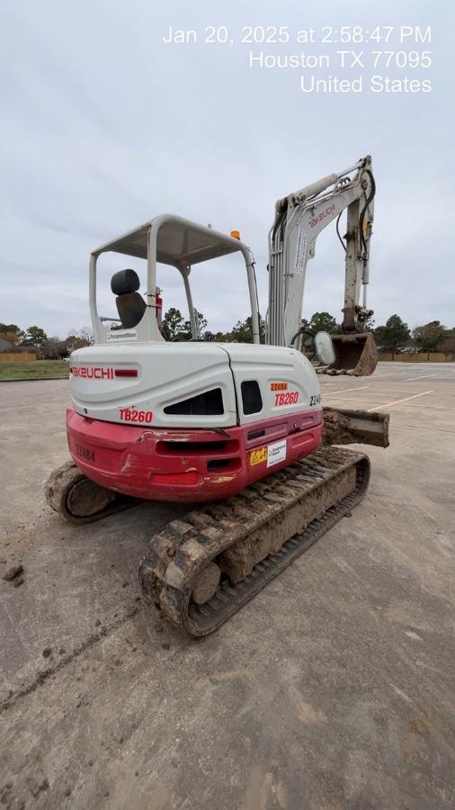 2019 Takeuchi TB260 Takeuchi TB260 Canopy w/Rubber Tracks, Auxiliary Hydraulics, Standard Blade, Manual QC