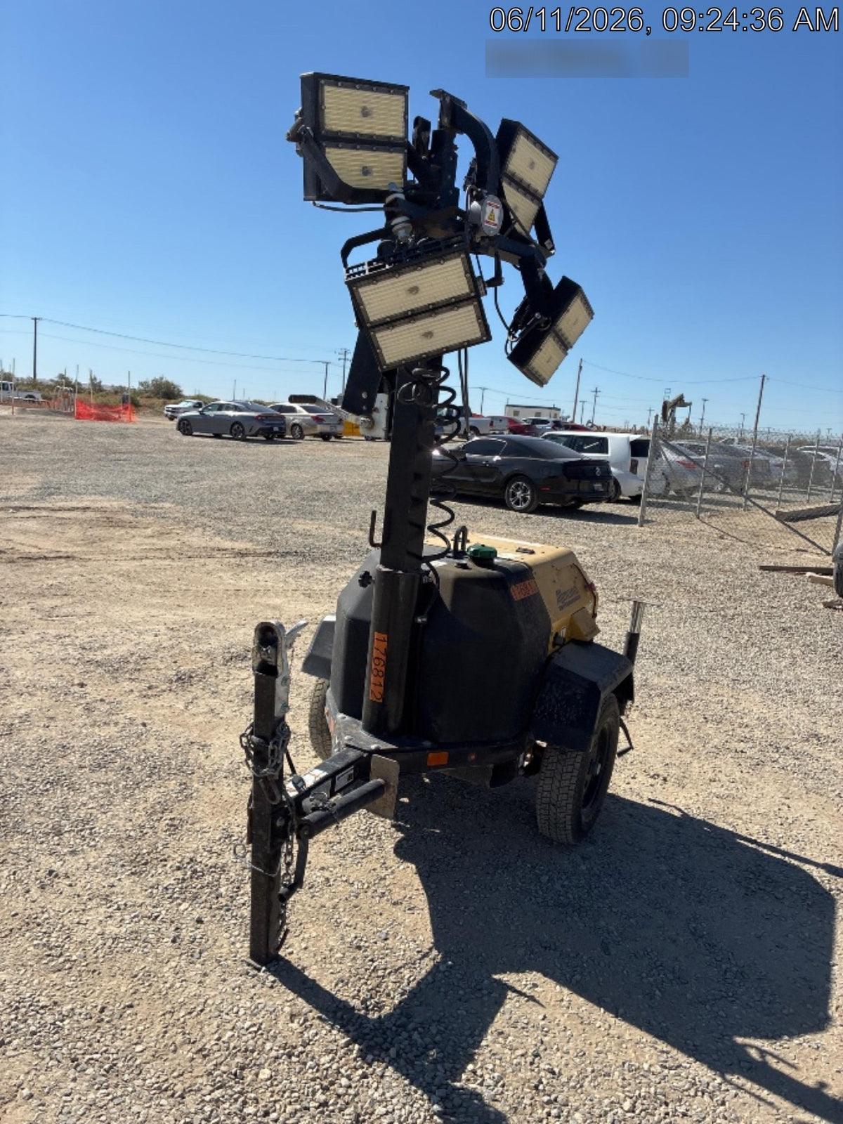 Allmand NLV3GR (4) LED Light Fixture 350W, 23' Vertical Mast, 3kW Prime, Towable, Deep Sea L401, Leveling Jacks, Yanmar T4F 5.8hp