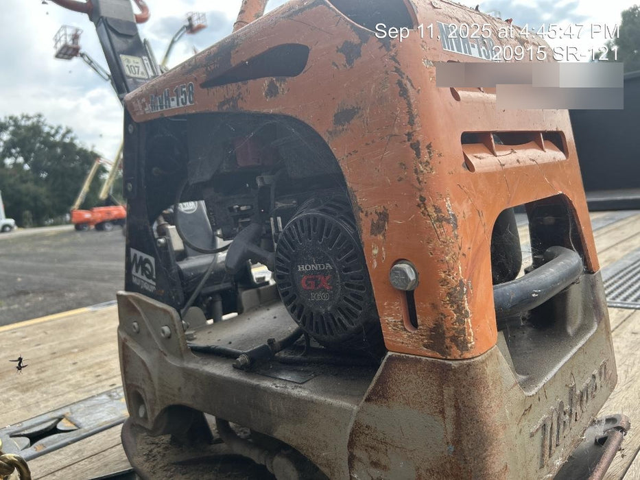 2023 Multiquip MVH158 Honda GX200, 17" Plate, Gas