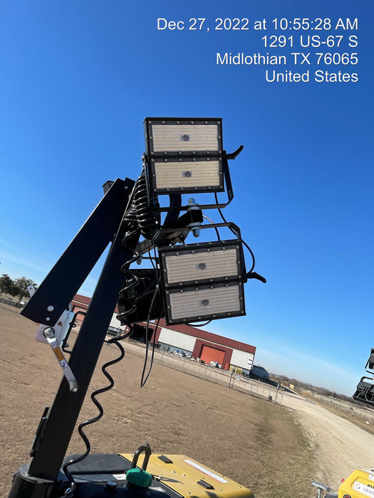 2022 Allmand NLV3GR (4) LED Light Fixture 350W, 23' Vertical Mast, 3kW Prime, Towable, ES Decals, T3