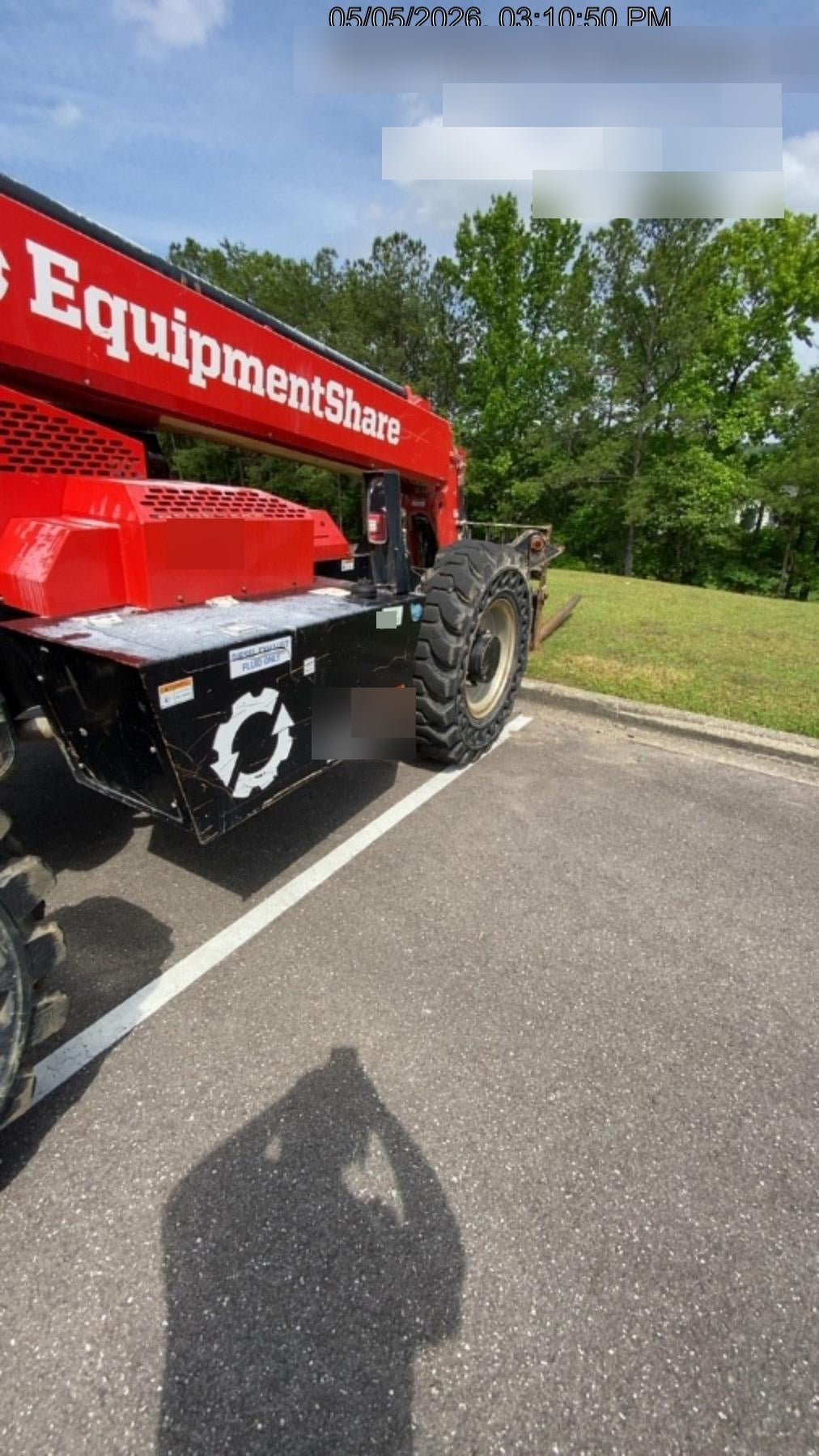 2019 Manitou MTA10055 Canopy, 120 HP, Solid Tires, Work Lights, Lift Hook, Auxiliary Hydraulics 66" Carriage and 60" Forks