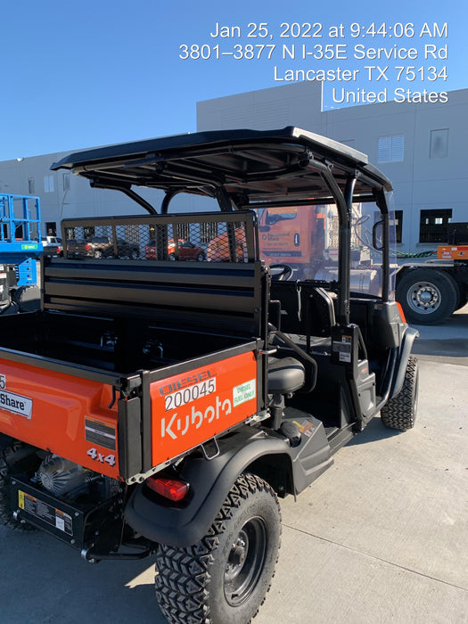 2022 Kubota RTV-X1140W-H Plastic Canopy, Windshield Acrylic Clear, LED Strobe Light, Wire Harness Kit, Back up Alarm