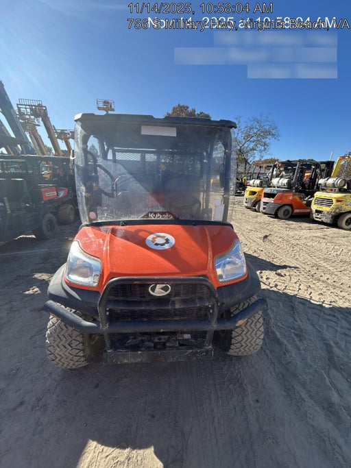 2022 Kubota RTV-X1140W-H Plastic Canopy, Windshield Acrylic Clear, LED Strobe Light, Wire Harness Kit, Back up Alarm
