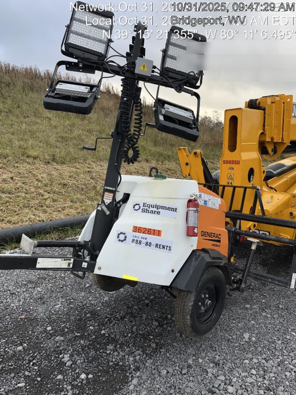 2023 Generac MLT2 Diesel, Flex Switch 120V Input, Powerzone Controller, 
(4) 320W LED Lights, 4kW Generator, 39.9 Gal Fuel Tank, 2" Ball, T3
