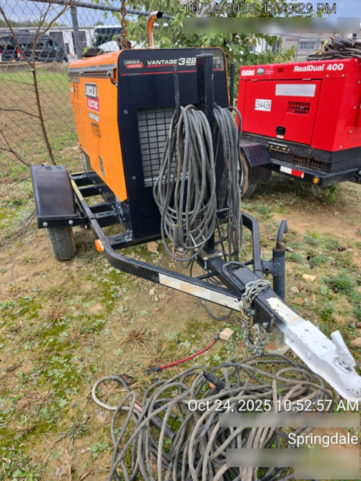 2021 Lincoln Electric Vantage 322 Vantage 322 Ready Pak 3 w/ Decals, ORANGE (includes trailer, cable rack, fender light kit) NO Telematics