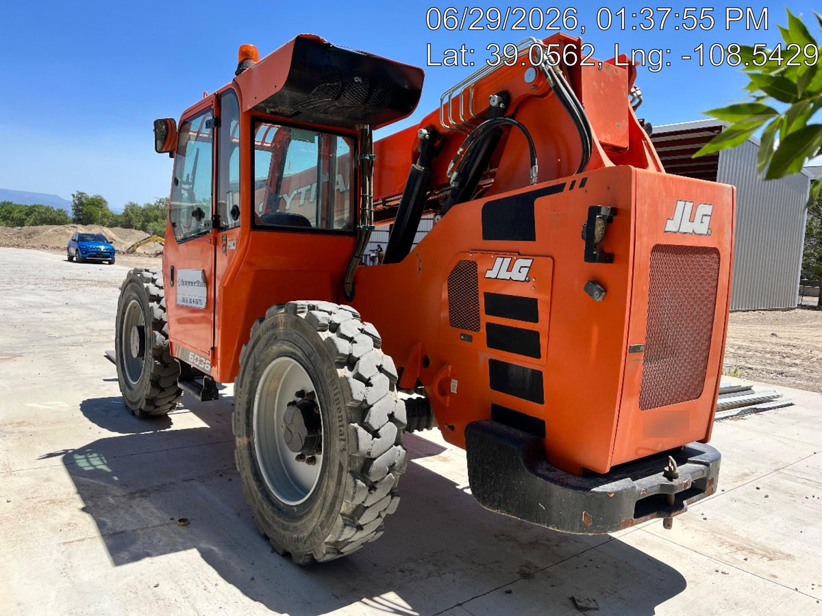 2019 Skytrak 6036 Cab/Heat/Air, Solid Tires, LED Work Lights, Beacon w/50" Carriage, 48" Pallet Forks