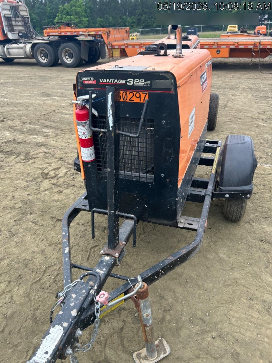 2021 Lincoln Electric Vantage 322 Vantage 322 Ready Pak 3 w/ Decals, ORANGE (includes trailer, cable rack, fender light kit) NO Telematics