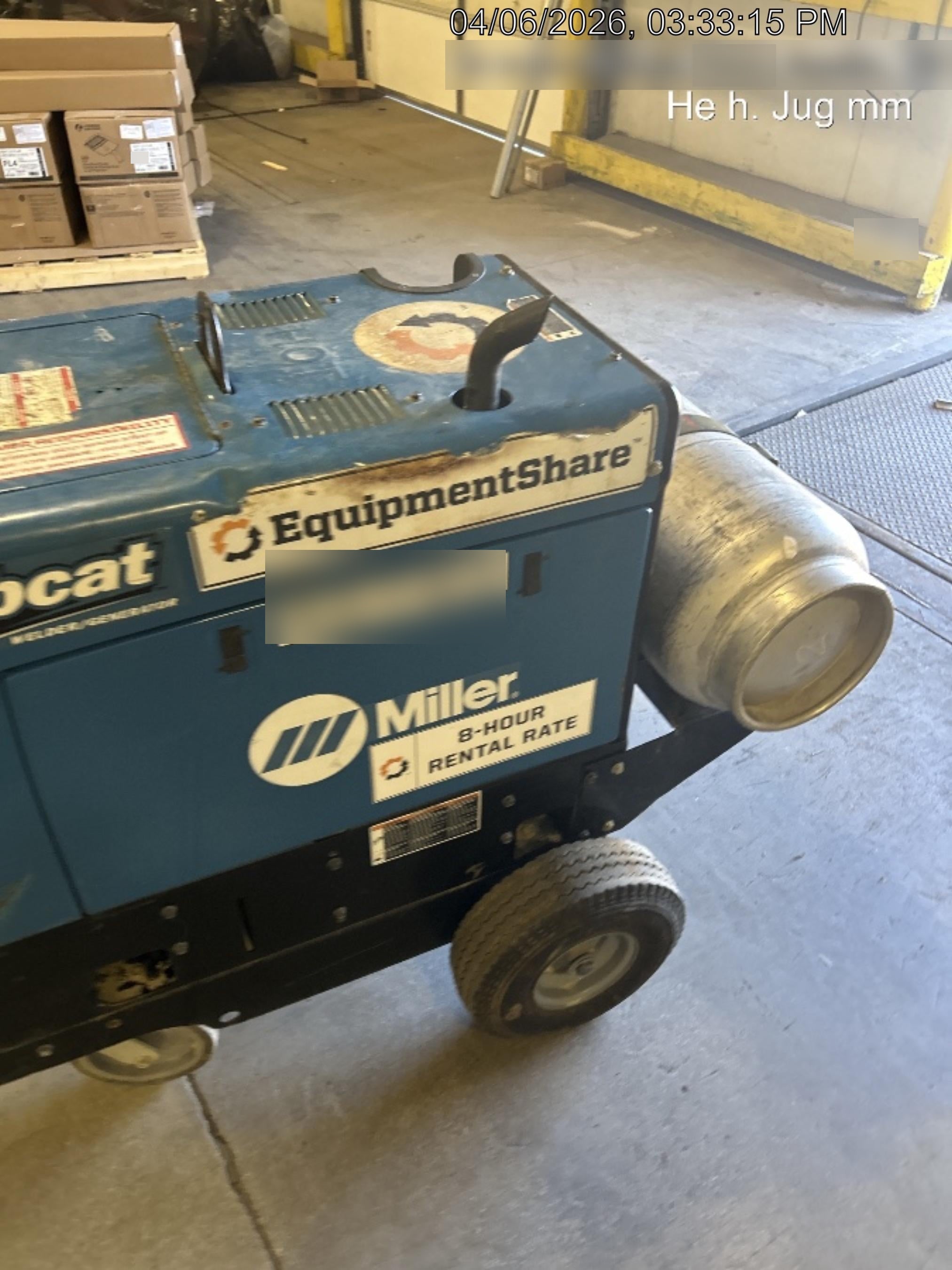 2019 Miller Electric BOBCAT 250 Standard w/Running Gear, Bracket, Hose