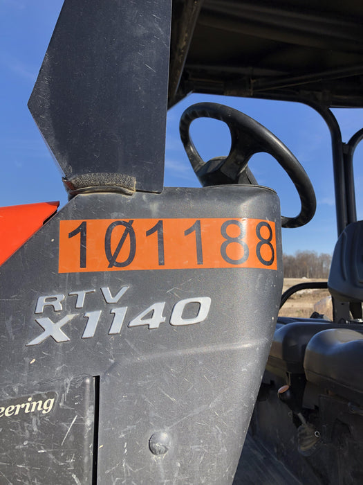 2020 Kubota RTV-X1140W-H 4WD, LED Strobe, Windshield Acrylic Clear, Plastic Canopy, Wire Harness Kit, Backup Alarm