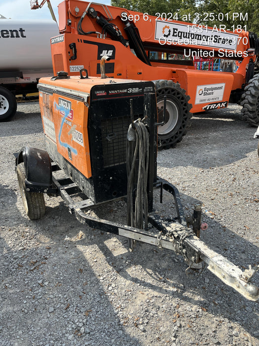 2021 Lincoln Electric Vantage 322 Vantage 322 Ready Pak 3 w/ Decals, ORANGE (includes trailer, cable rack, fender light kit) NO Telematics