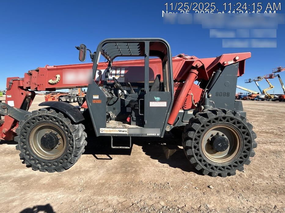 2018 Manitou MTA10055 Manitou MTA 10055 w/Open ROPS, Work Lights/Strobe, Aux Hyd, Solid Tires, Lift Hook, 66" Carriage, 60" Forks