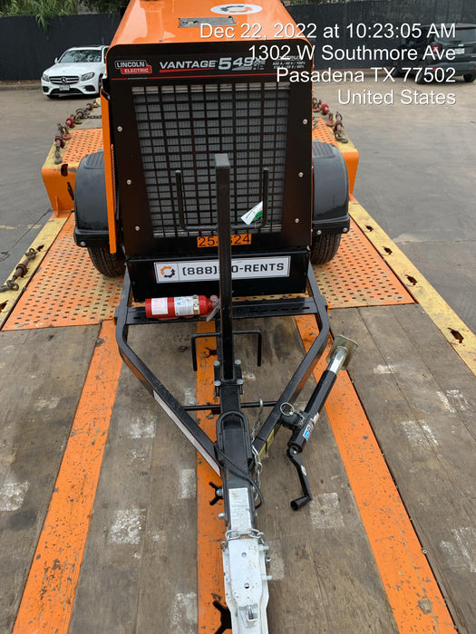 2022 Lincoln Electric Vantage 549X Crosslink Technology, Trailer Mounted, ES Decals, T3