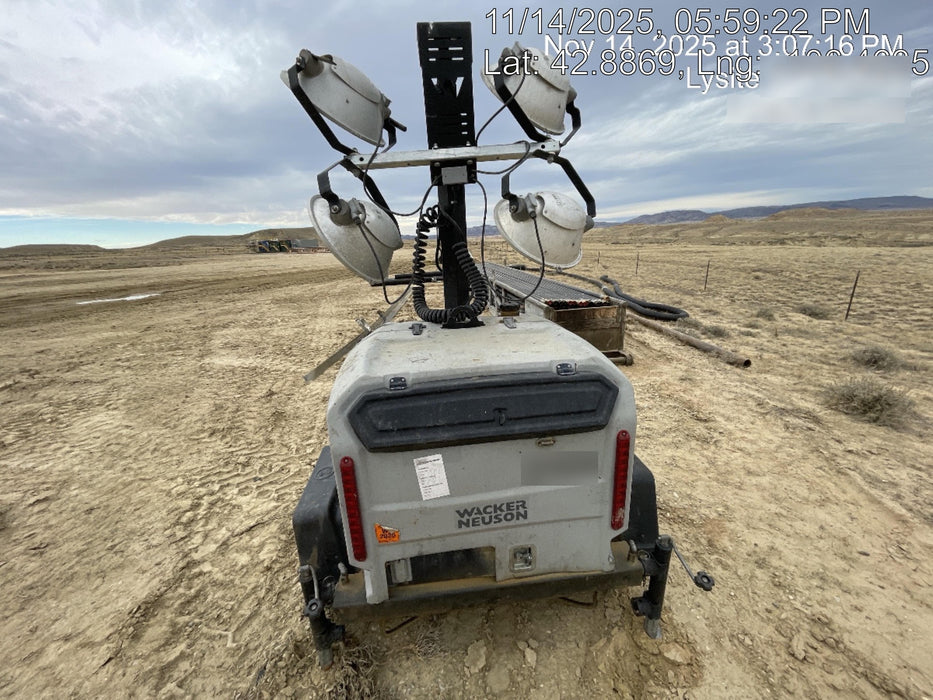 2019 Wacker Neuson LTV6L-MH Wacker Neuson LTV6L Mobile Light Tower w/Fuel Level Sensor Installed