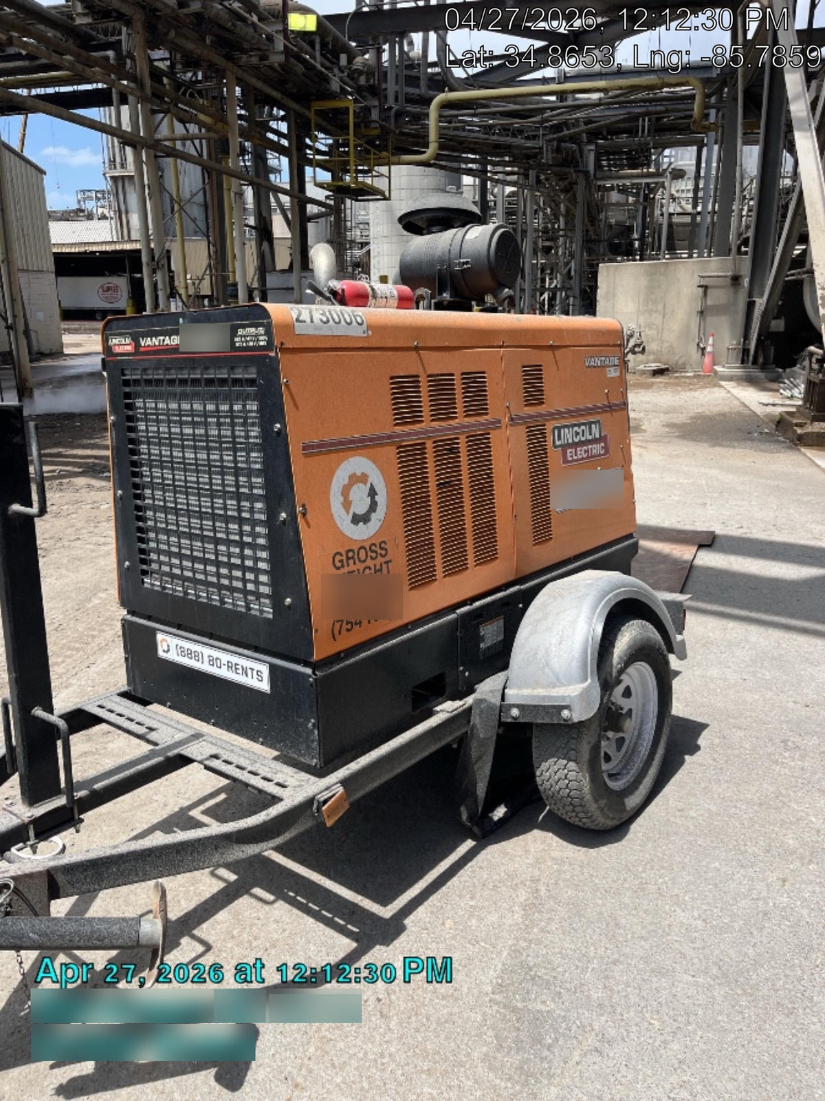 2022 Lincoln Electric Vantage 549X Crosslink Technology, Trailer Mounted, ES Decals, T3