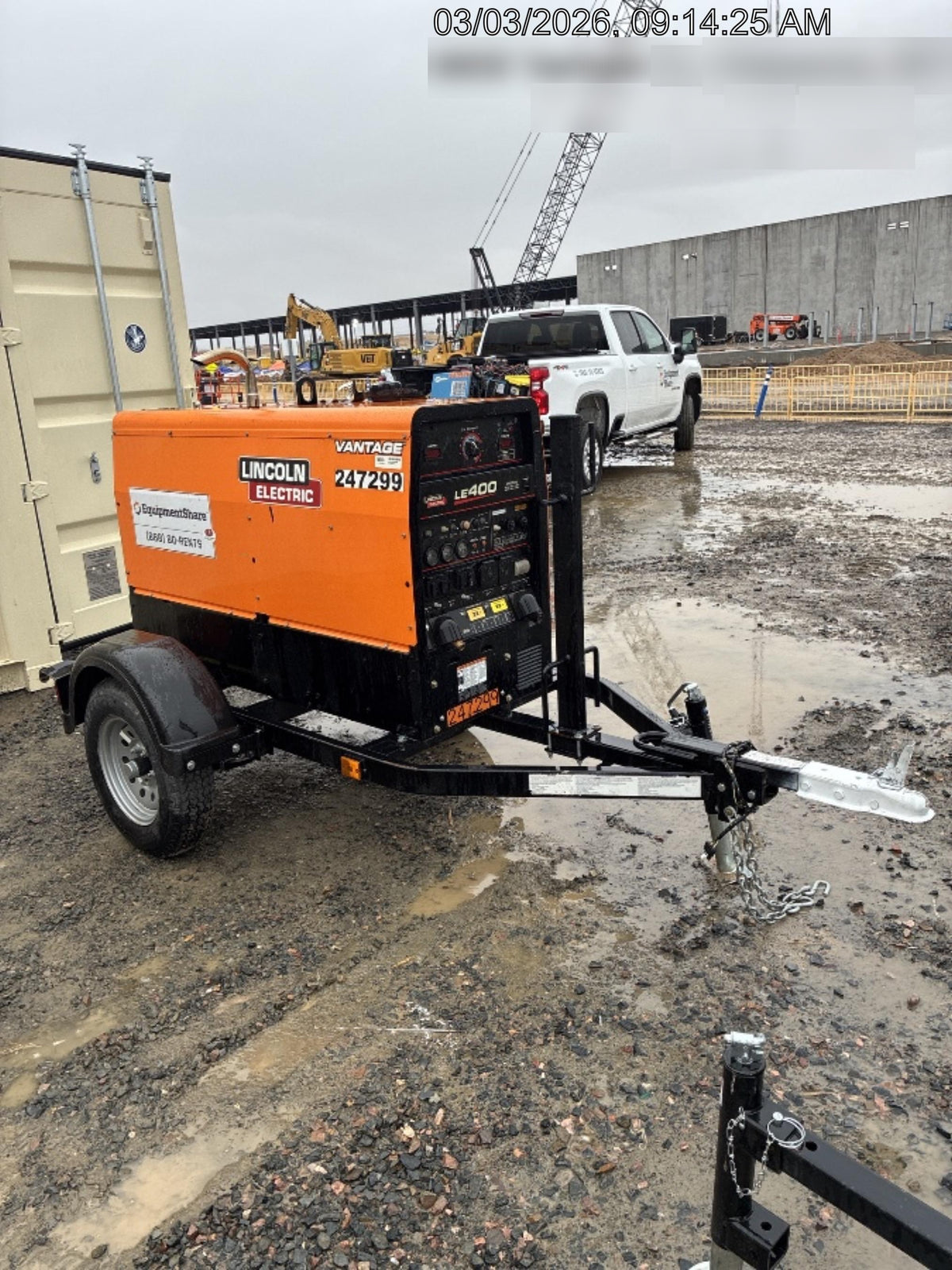 2022 Lincoln Electric LE400 Kubota V1505, Trlr, Cable Rack, Light Kit, ES Decals, T3