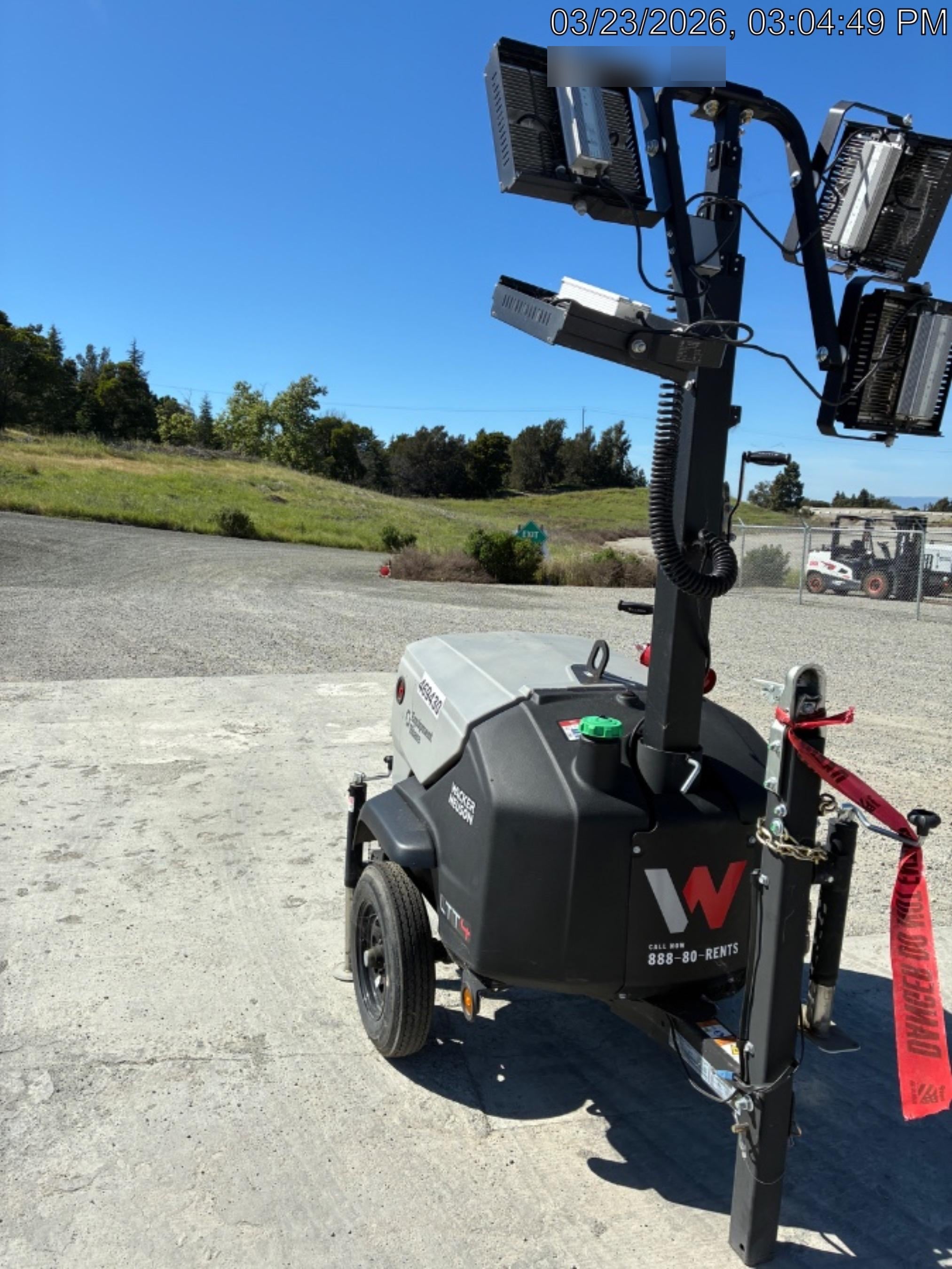 2024 Wacker Neuson LTT4 Diesel, Kohler KDW702, Deep Sea Controller, Auto Start, LED 320W, Bypass Outlet, T3