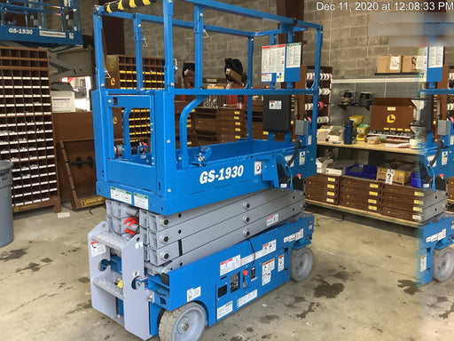2020 Genie GS-1930 Solid Non Marking Tires, Beacon, Folding rails with half height swing gate, Telematics