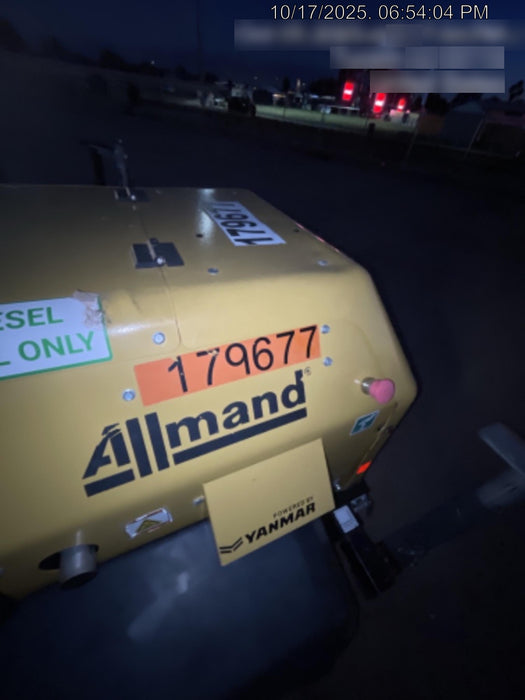 Allmand NLV3GR (4) LED Light Fixture 350W, 23' Vertical Mast, 3kW Prime, Towable, Deep Sea L401, Leveling Jacks, Yanmar T4F 5.8hp