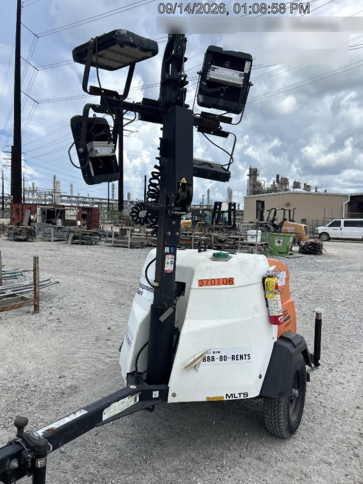 2023 Generac MLT2 Diesel, Flex Switch 120V Input, Powerzone Controller, 
(4) 320W LED Lights, 4kW Generator, 39.9 Gal Fuel Tank, 2" Ball, T3