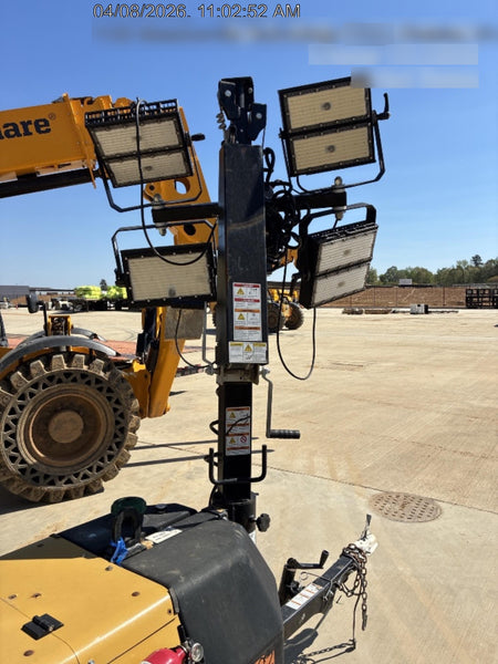 2022 Allmand NLV3GR (4) LED Light Fixture 350W, 23' Vertical Mast, 3kW Prime, Towable, Deep Sea L401, Leveling Jacks, Yanmar T4F 5.8hp