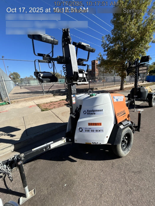 2023 Generac MLT2 Diesel, Flex Switch 120V Input, Powerzone Controller, 
(4) 320W LED Lights, 4kW Generator, 39.9 Gal Fuel Tank, 2" Ball, T3