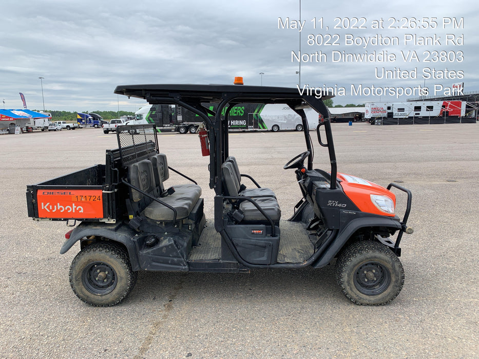 2021 Kubota RTV-X1140W-H Plastic Canopy, Windshield Acrylic Clear, LED Strobe Light, Wire Harness Kit, Back up Alarm