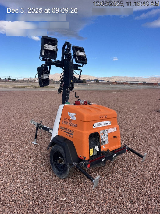 2023 Generac MLT2 Diesel, Flex Switch 120V Input, Powerzone Controller, 
(4) 320W LED Lights, 4kW Generator, 39.9 Gal Fuel Tank, 2" Ball, T3