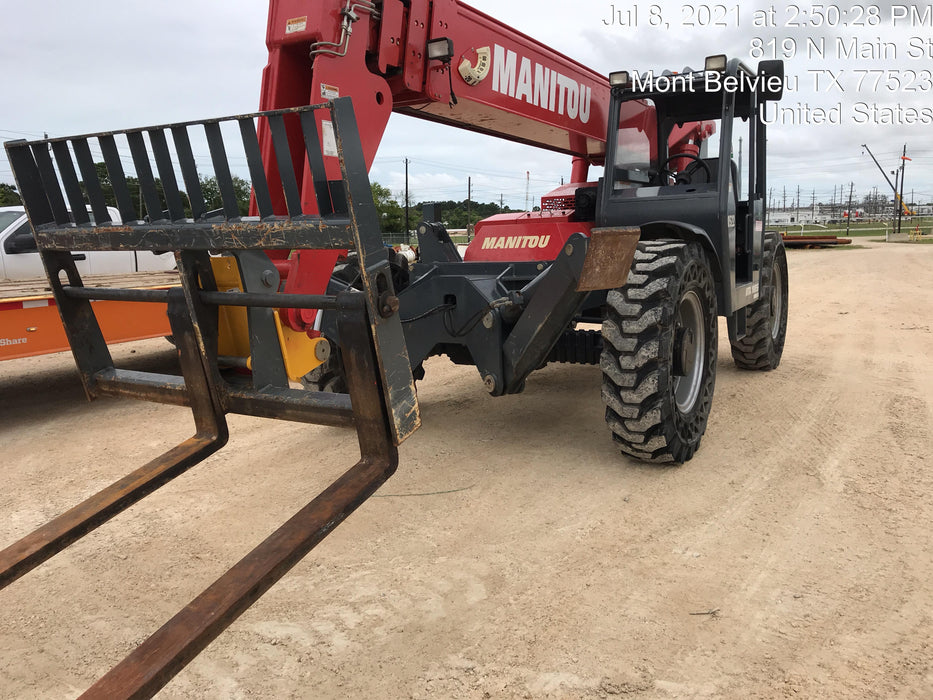 2018 Manitou MTA10055 Manitou MTA 10055 w/Cab/Heat/AC, Work Lights/Strobe, Aux Hyd, Solid Tires, Lift Hook, 66" Carriage, 60" Forks