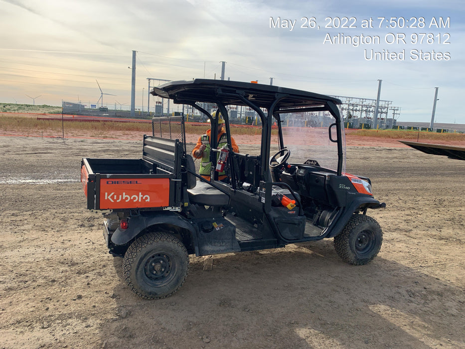 2021 Kubota RTV-X1140W-H Plastic Canopy, Windshield Acrylic Clear, LED Strobe Light, Wire Harness Kit, Back up Alarm
