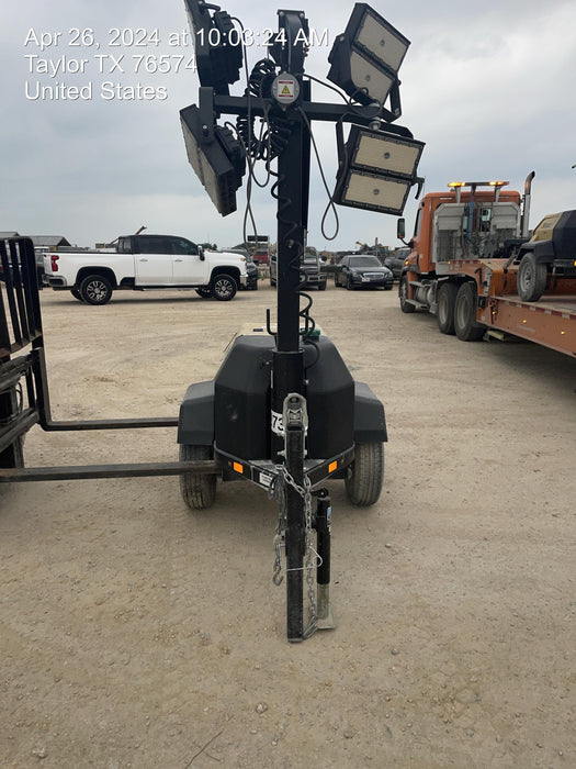 2022 Allmand NLV3GR (4) LED Light Fixture 350W, 23' Vertical Mast, 3kW Prime, Towable, ES Decals, T3