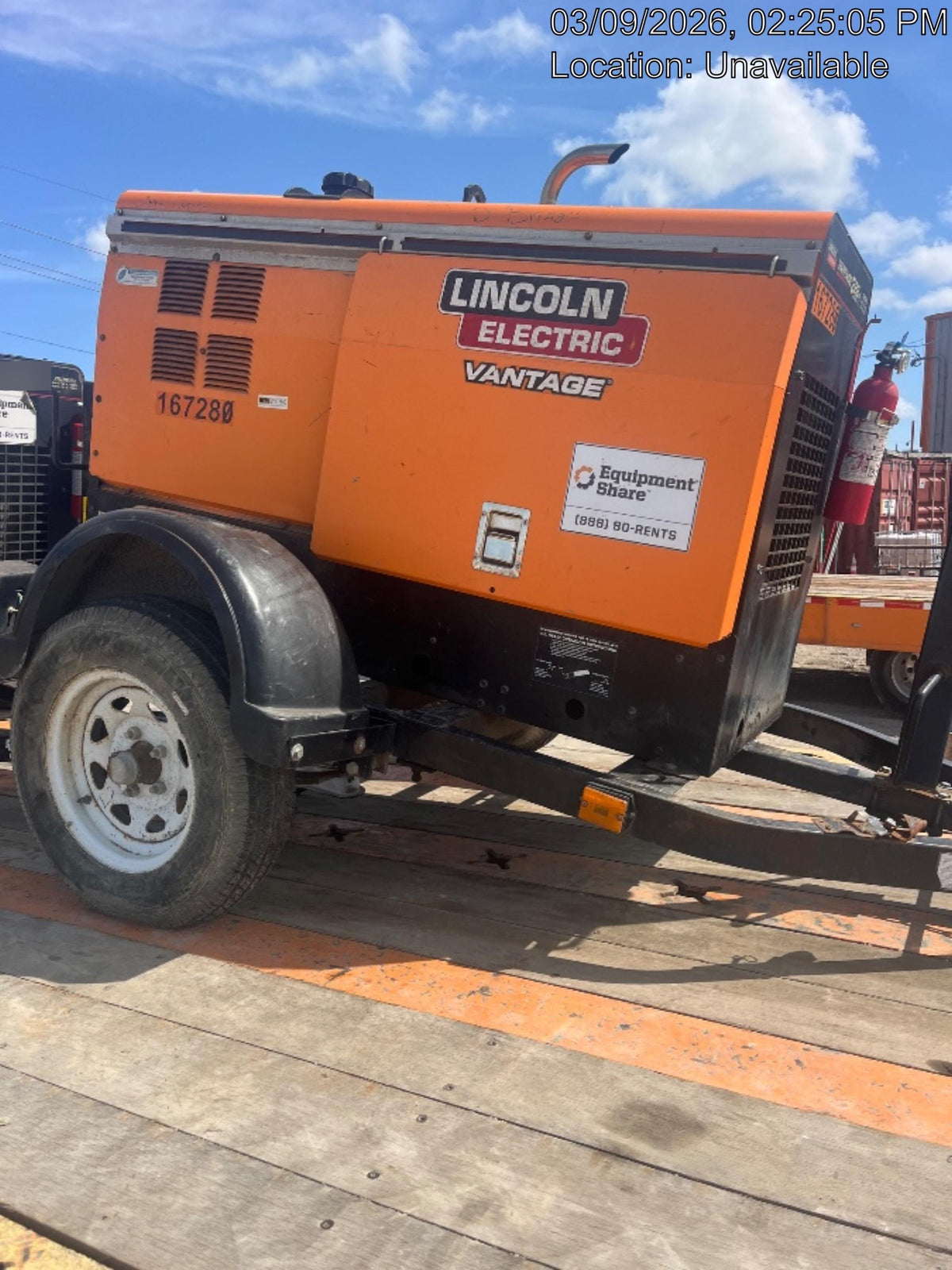 2021 Lincoln Electric Vantage 322 Vantage 322 Ready Pak 3 w/ Decals, ORANGE (includes trailer, cable rack, fender light kit) NO Telematics