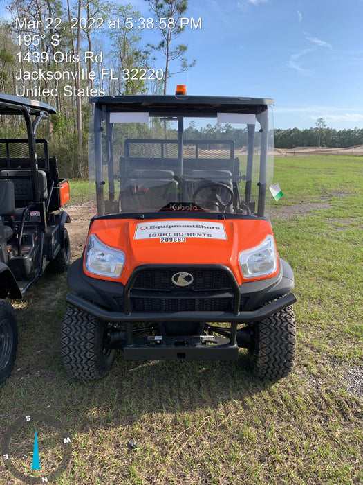 2022 Kubota RTV-X1140W-H Plastic Canopy, Windshield Acrylic Clear, LED Strobe Light, Wire Harness Kit, Back up Alarm