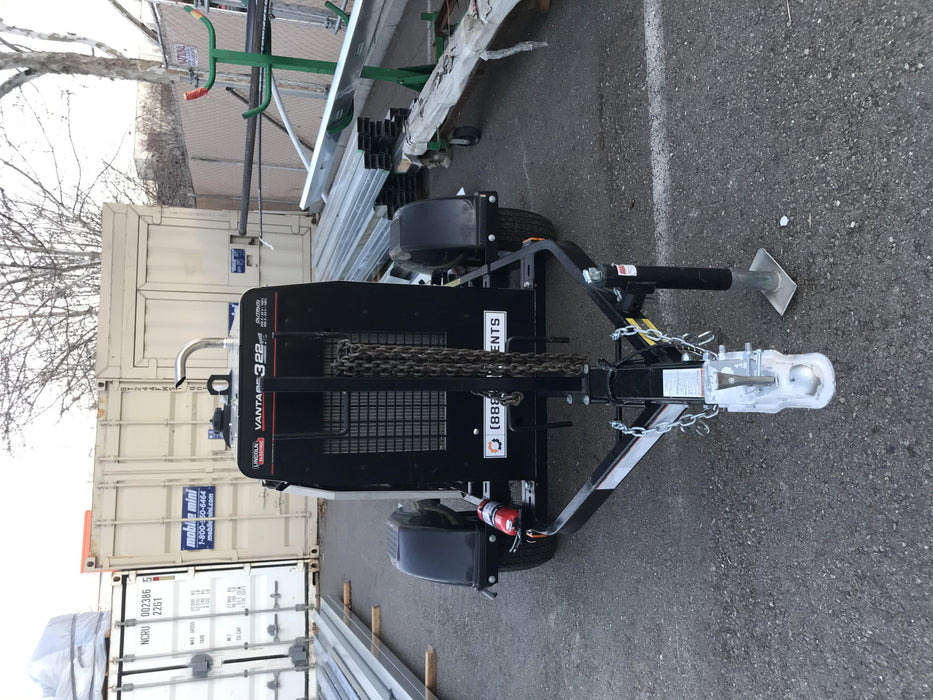 2019 Lincoln Electric Vantage 322 Welder Ready-Pak 3, Two wheel trailer, Fender and Light kit, Cable Rack