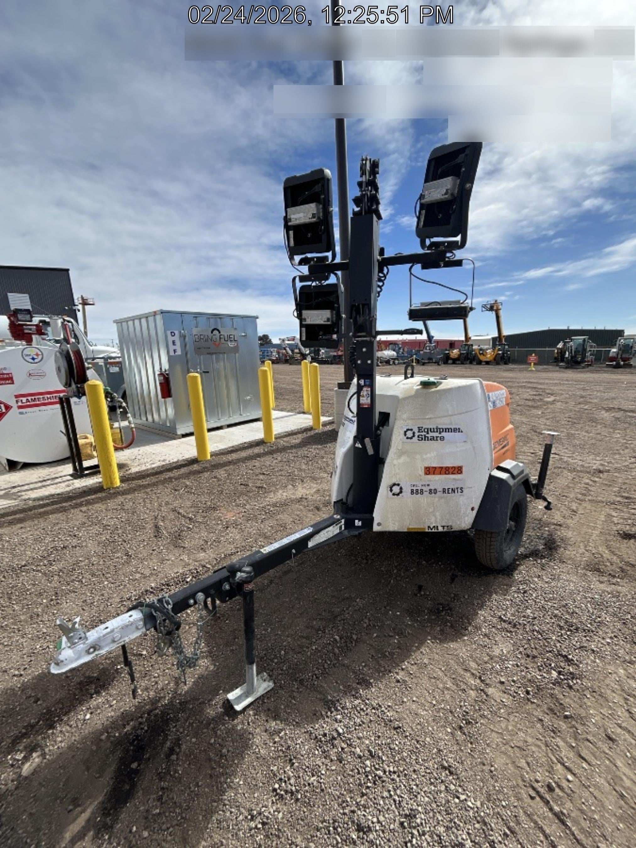 2023 Generac MLT2 Diesel, Flex Switch 120V Input, Powerzone Controller, 
(4) 320W LED Lights, 4kW Generator, 39.9 Gal Fuel Tank, 2" Ball, T3