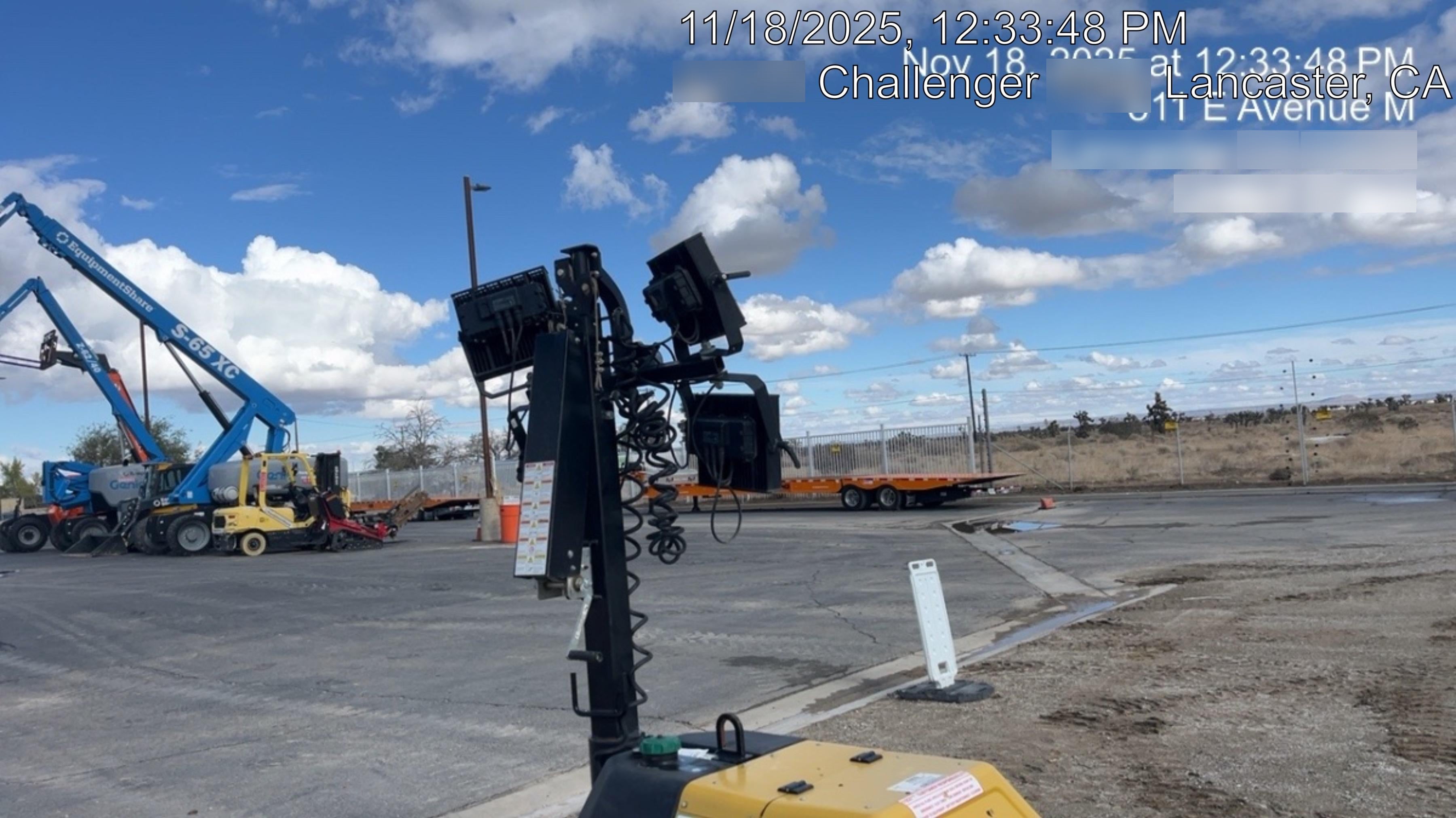 2022 Allmand NLV3GR (4) LED Light Fixture 350W, 23' Vertical Mast, 3kW Prime, Towable, ES Decals, T3