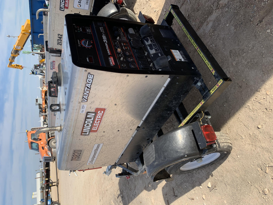 2020 Lincoln Electric Vantage 322 Welder Ready-Pak 3, w/ GPS & Decals (includes trailer, cable rack, fender light kit)