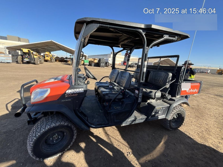 2022 Kubota RTV-X1140W-H Plastic Canopy, Windshield Acrylic Clear, LED Strobe Light, Wire Harness Kit, Back up Alarm