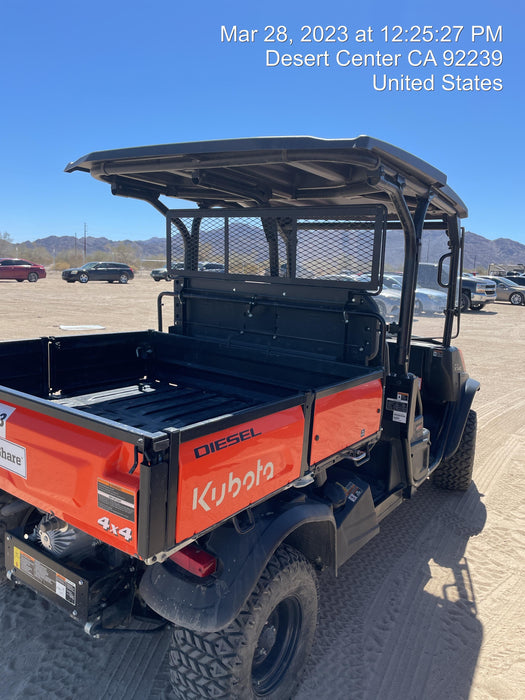 2022 Kubota RTV-X1140W-H Plastic Canopy, Windshield Acrylic Clear, LED Strobe Light, Wire Harness Kit, Back up Alarm