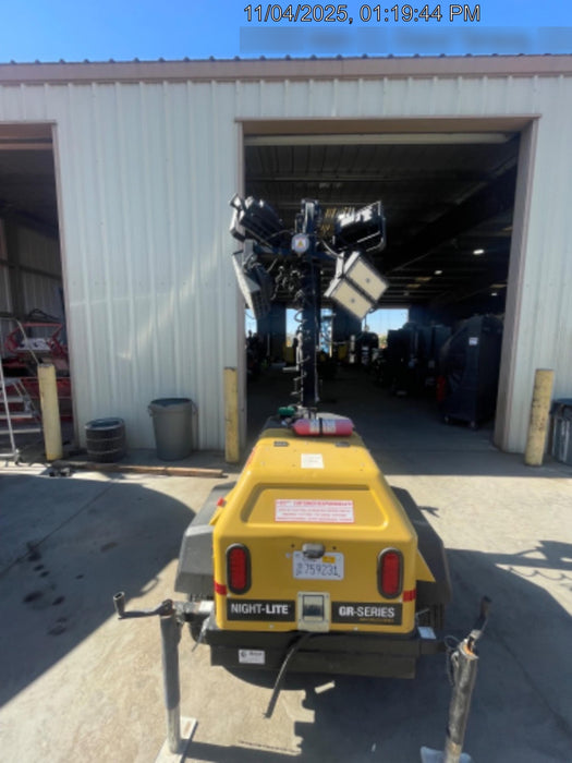 2022 Allmand NLV3GR (4) LED Light Fixture 350W, 23' Vertical Mast, 3kW Prime, Towable, ES Decals, T3