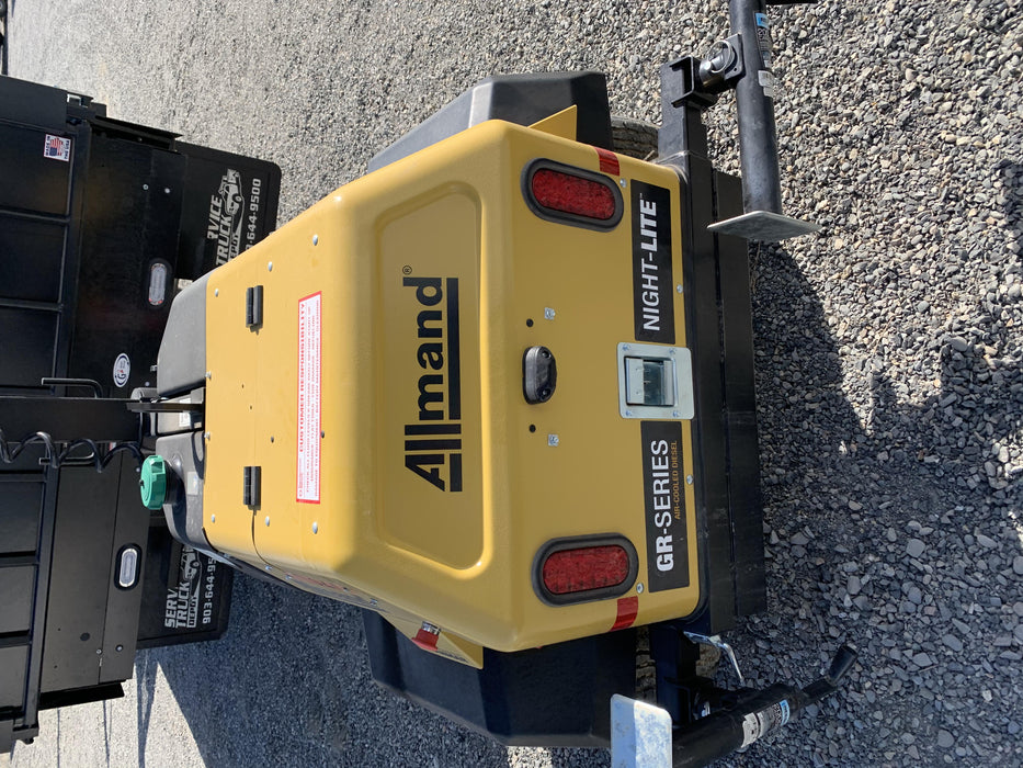 2020 Allmand NLV3GR (4) LED Light Fixture 350W, 23' Vertical Mast, 3kW Prime, Towable, Deep Sea L401, Leveling Jacks, Yanmar T4F 5.8hp